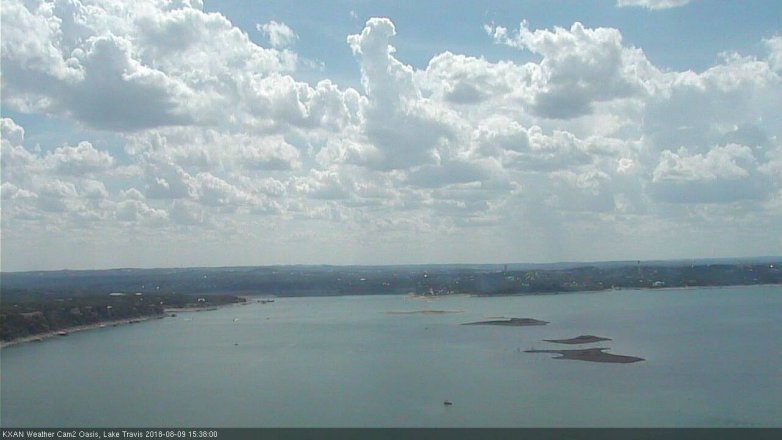 Lake Travis webcam, August 9, 2018 2:40 PM CT