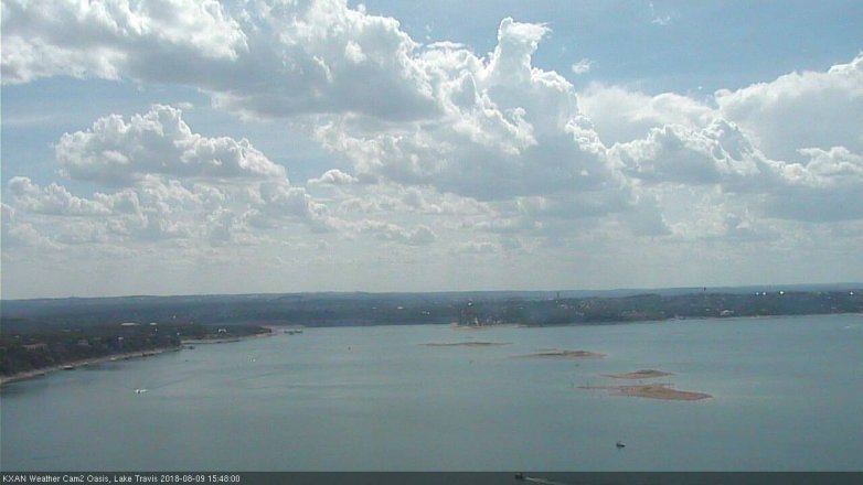 Lake Travis webcam, August 9, 2018 2:50 PM CT