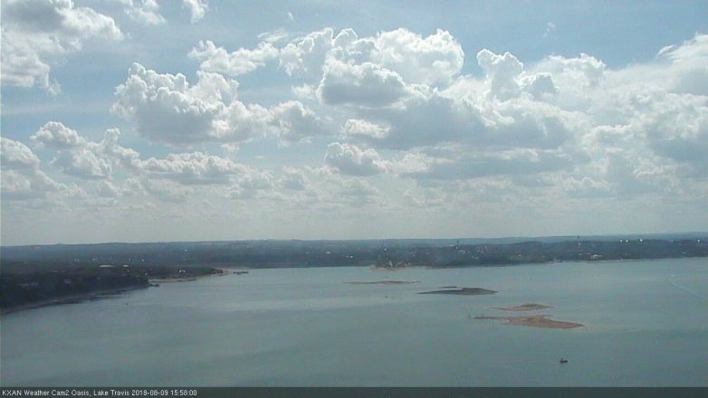Lake Travis webcam, August 9, 2018 3:00 PM CT