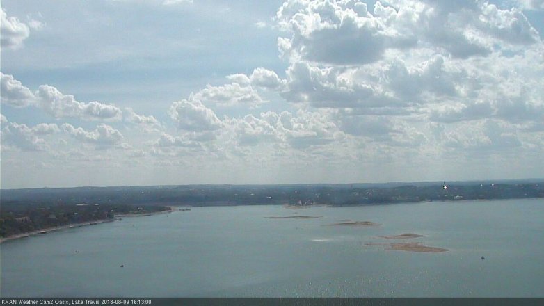 Lake Travis webcam, August 9, 2018 3:15 PM CT