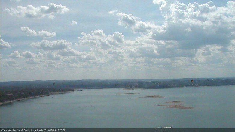 Lake Travis webcam, August 9, 2018 3:30 PM CT