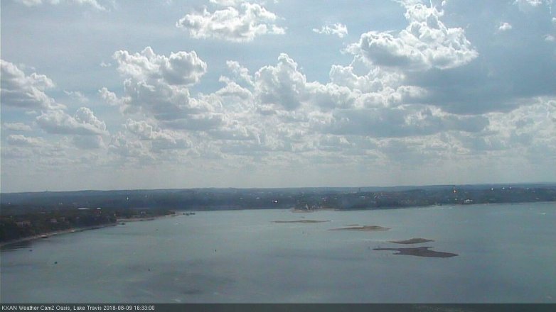 Lake Travis webcam, August 9, 2018 3:35 PM CT