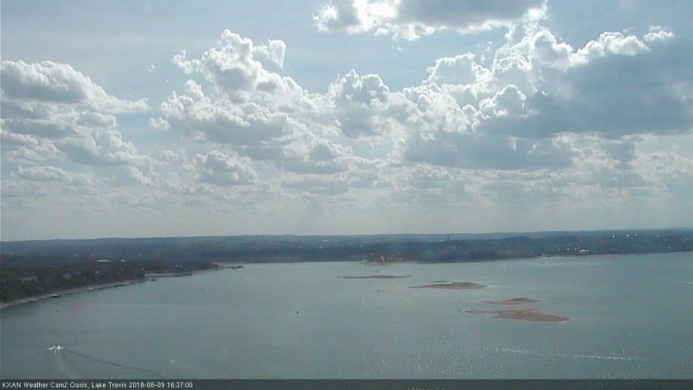 Lake Travis webcam, August 9, 2018 3:40 PM CT