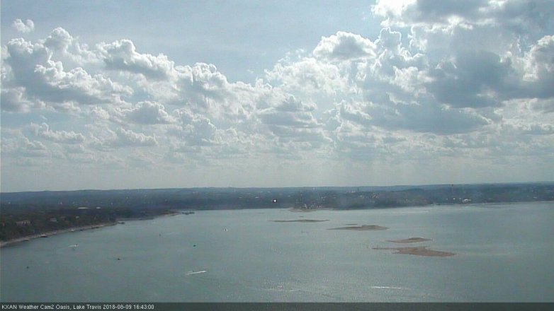 Lake Travis webcam, August 9, 2018 3:45 PM CT