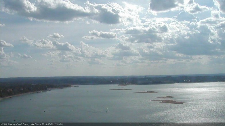 Lake Travis webcam, August 9, 2018 4:15 PM CT