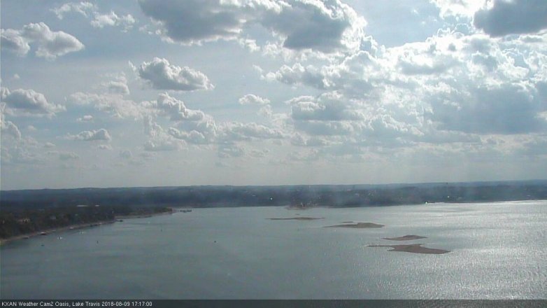 Lake Travis webcam, August 9, 2018 4:20 PM CT