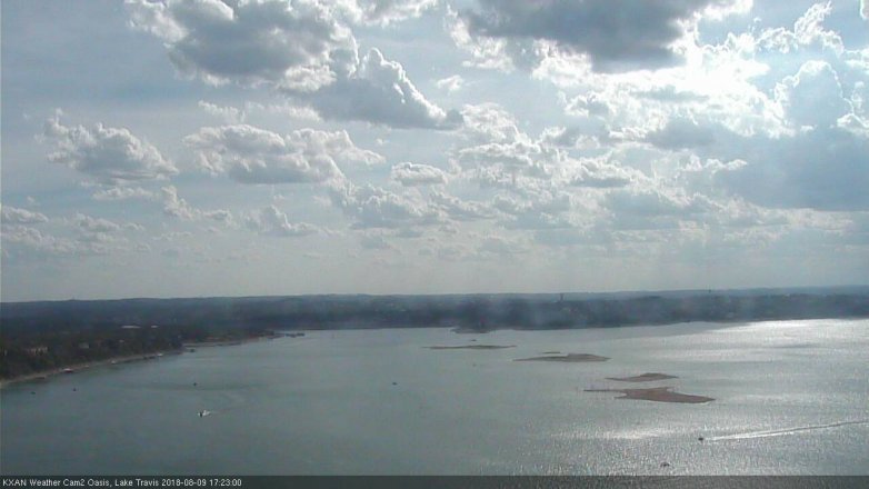 Lake Travis webcam, August 9, 2018 4:25 PM CT