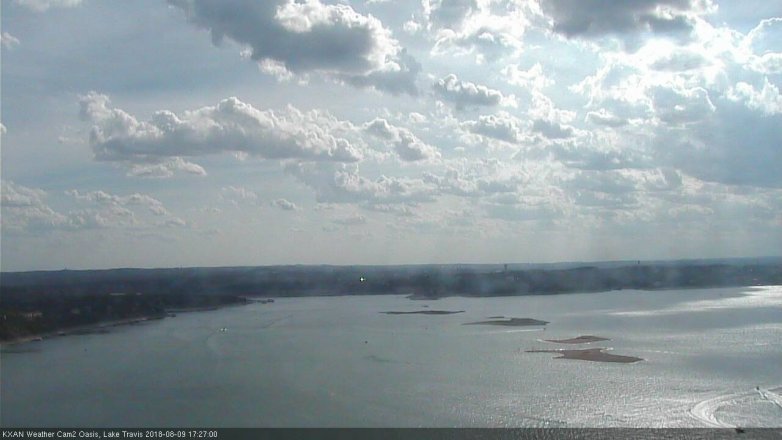 Lake Travis webcam, August 9, 2018 4:30 PM CT