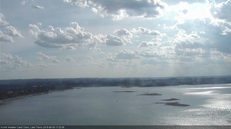 Lake Travis webcam, August 9, 2018 4:35 PM CT