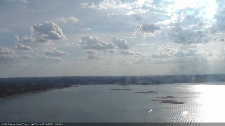 Lake Travis webcam, August 9, 2018 5:05 PM CT