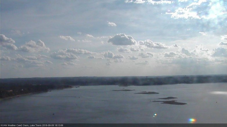 Lake Travis webcam, August 9, 2018 5:15 PM CT
