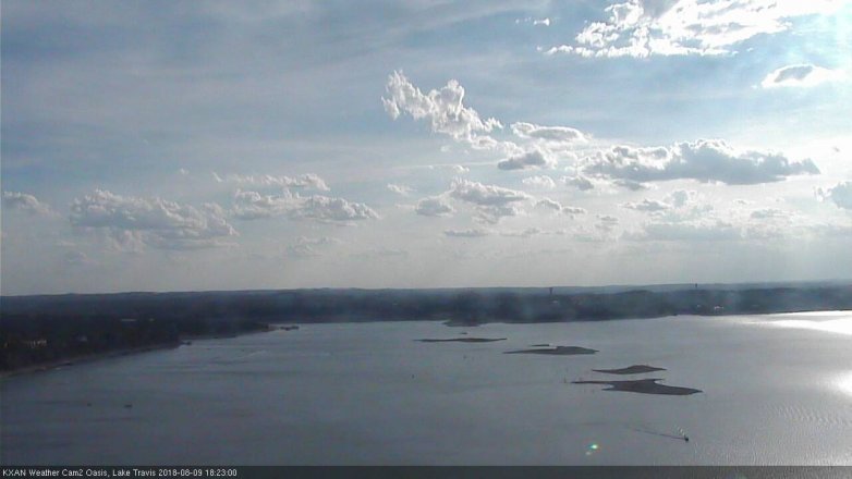 Lake Travis webcam, August 9, 2018 5:25 PM CT