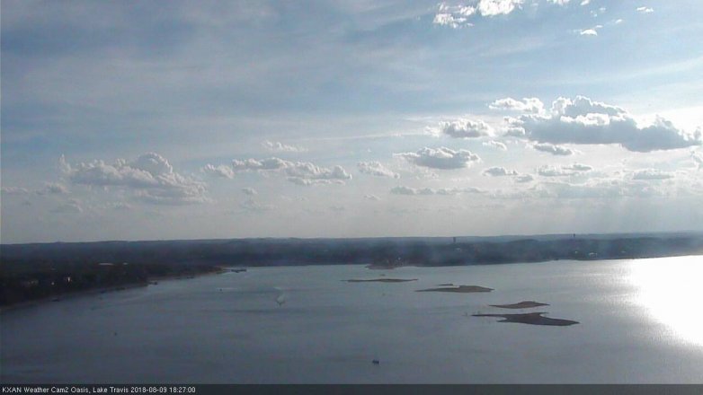Lake Travis webcam, August 9, 2018 5:30 PM CT