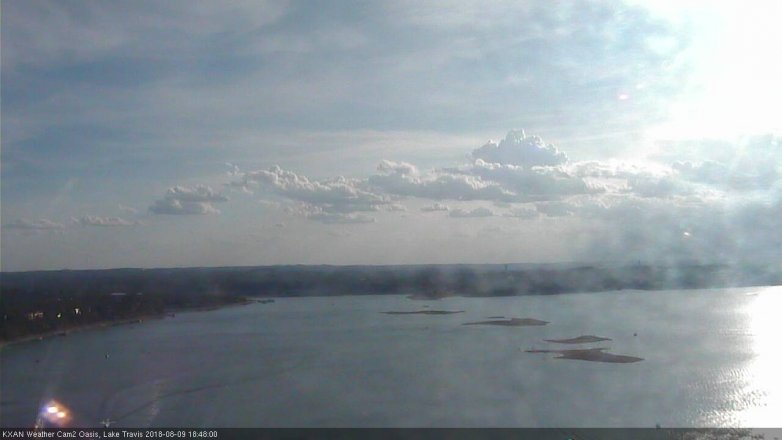 Lake Travis webcam, August 9, 2018 5:50 PM CT