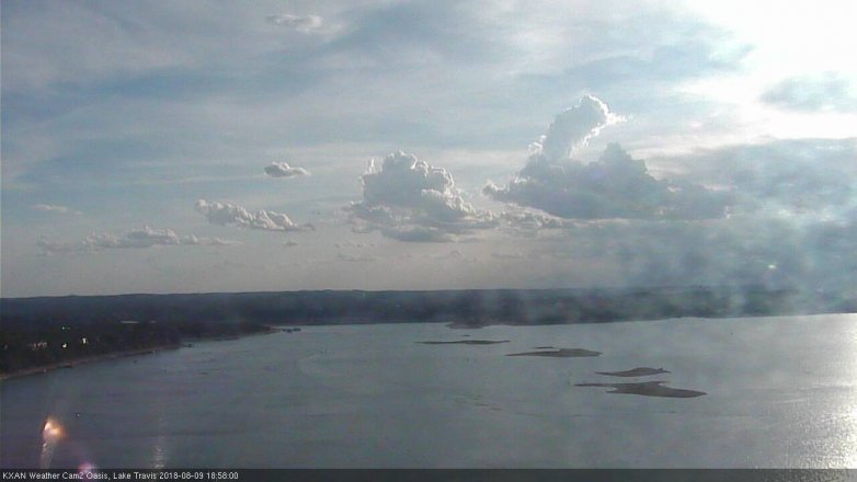 Lake Travis webcam, August 9, 2018 6:00 PM CT