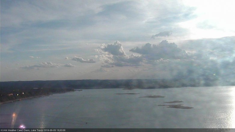 Lake Travis webcam, August 9, 2018 6:05 PM CT