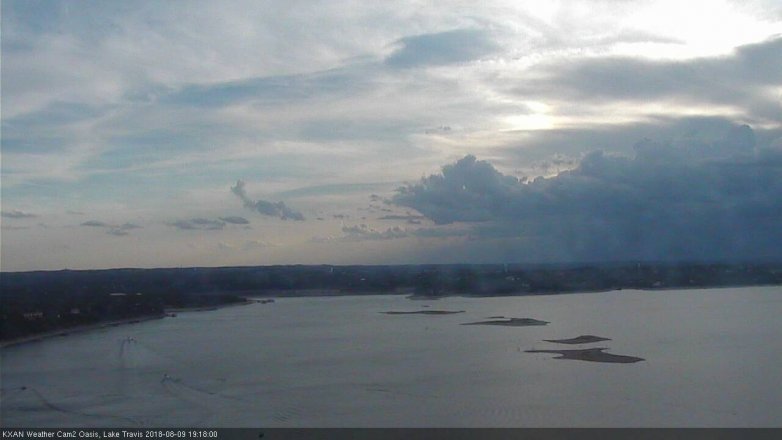 Lake Travis webcam, August 9, 2018 6:20 PM CT