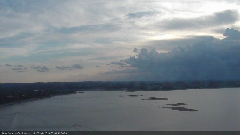 Lake Travis webcam, August 9, 2018 6:25 PM CT