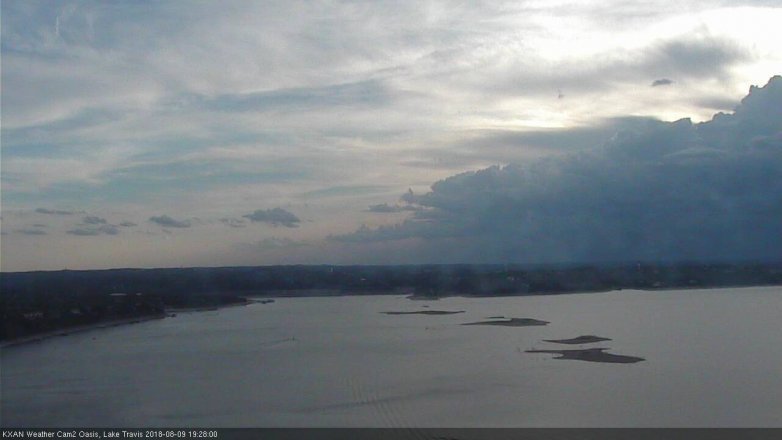 Lake Travis webcam, August 9, 2018 6:30 PM CT