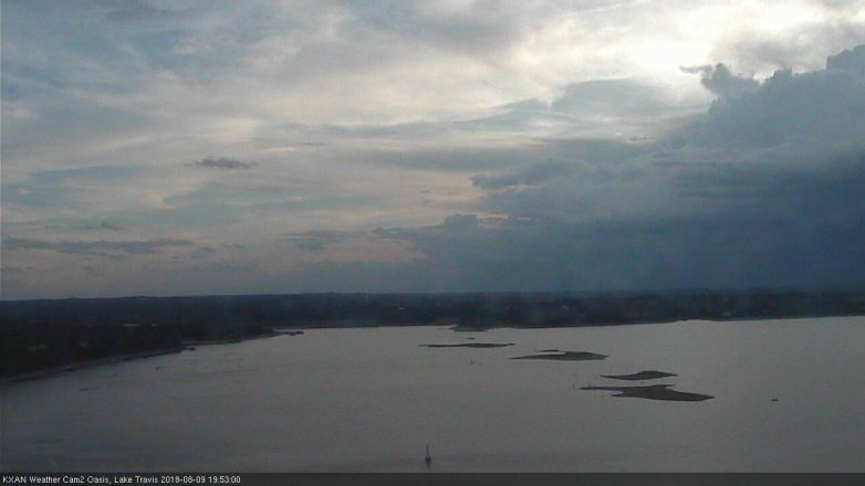 Lake Travis webcam, August 9, 2018 6:55 PM CT