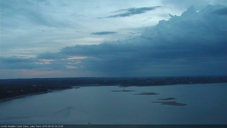 Lake Travis webcam, August 9, 2018 7:25 PM CT