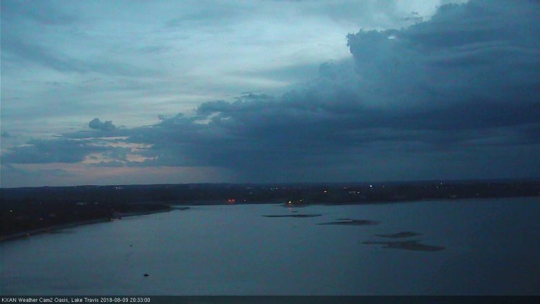 Lake Travis webcam, August 9, 2018 7:35 PM CT