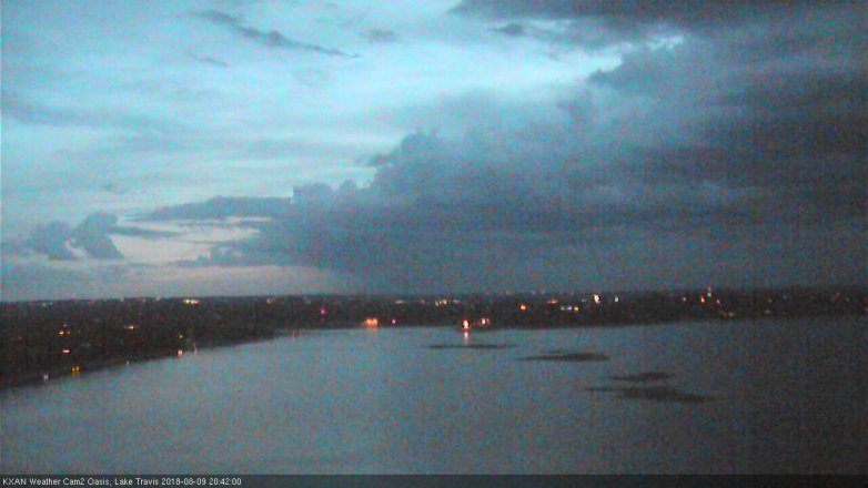Lake Travis webcam, August 9, 2018 7:45 PM CT