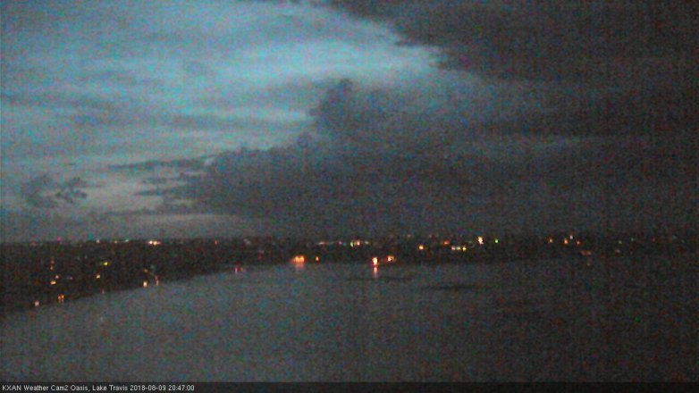 Lake Travis webcam, August 9, 2018 7:50 PM CT