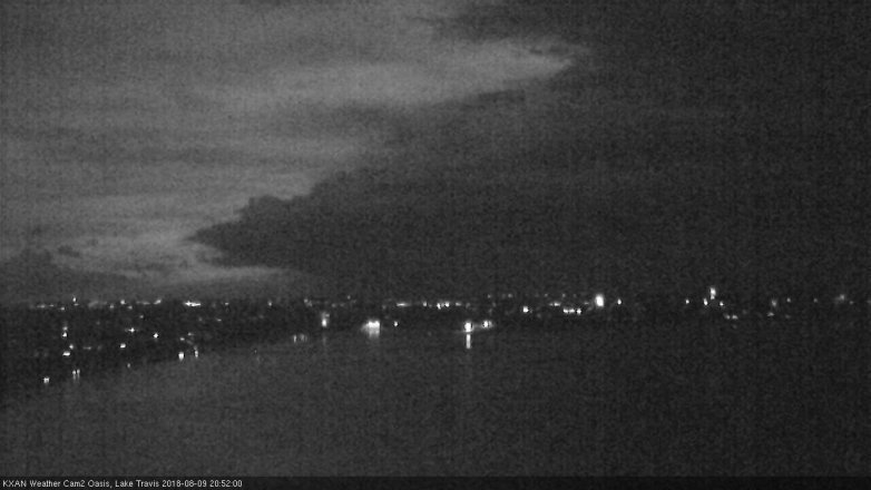 Lake Travis webcam, August 9, 2018 7:55 PM CT