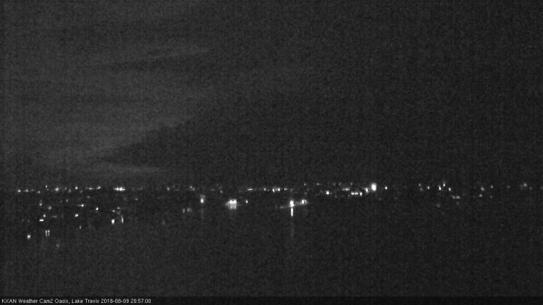 Lake Travis webcam, August 9, 2018 8:00 PM CT