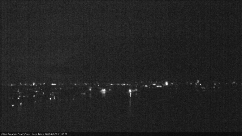 Lake Travis webcam, August 9, 2018 8:05 PM CT