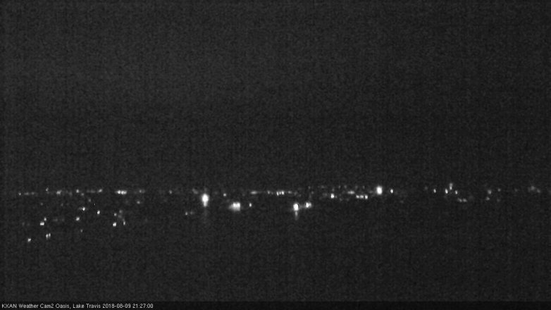 Lake Travis webcam, August 9, 2018 8:30 PM CT
