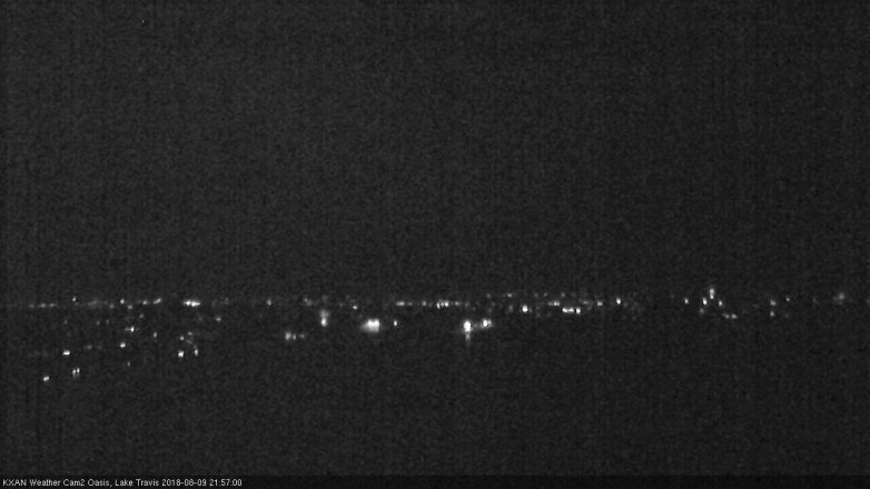 Lake Travis webcam, August 9, 2018 9:00 PM CT