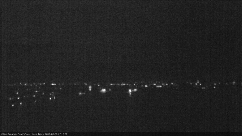 Lake Travis webcam, August 9, 2018 9:15 PM CT