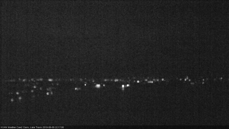 Lake Travis webcam, August 9, 2018 9:20 PM CT