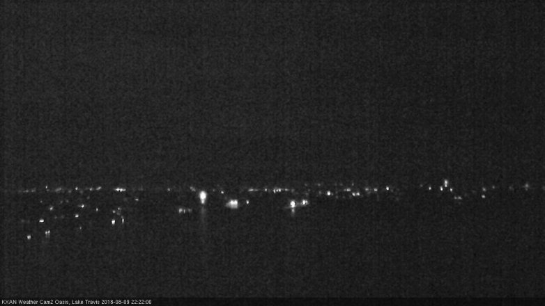 Lake Travis webcam, August 9, 2018 9:25 PM CT