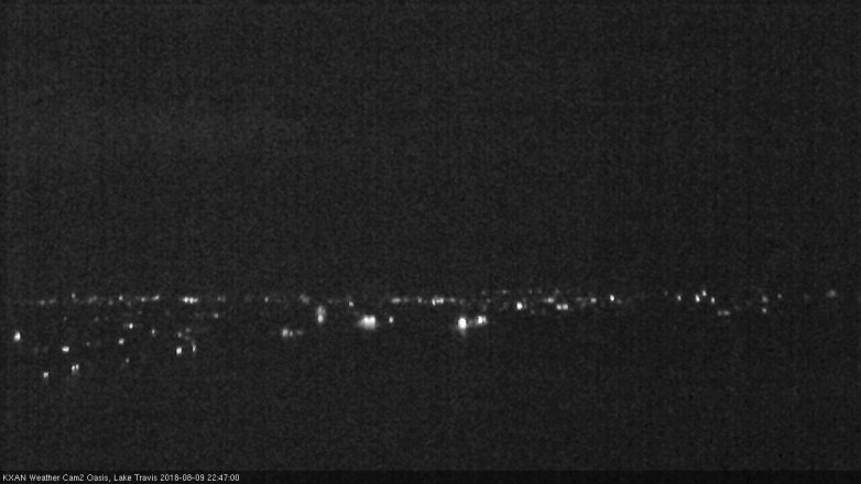 Lake Travis webcam, August 9, 2018 9:50 PM CT