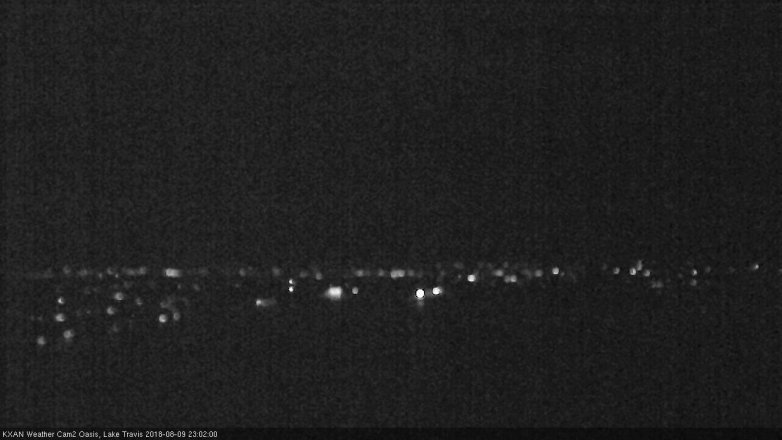 Lake Travis webcam, August 9, 2018 10:05 PM CT