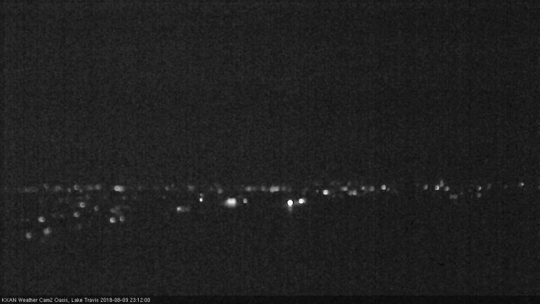 Lake Travis webcam, August 9, 2018 10:15 PM CT