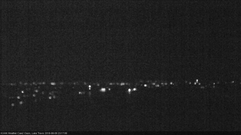 Lake Travis webcam, August 9, 2018 10:20 PM CT