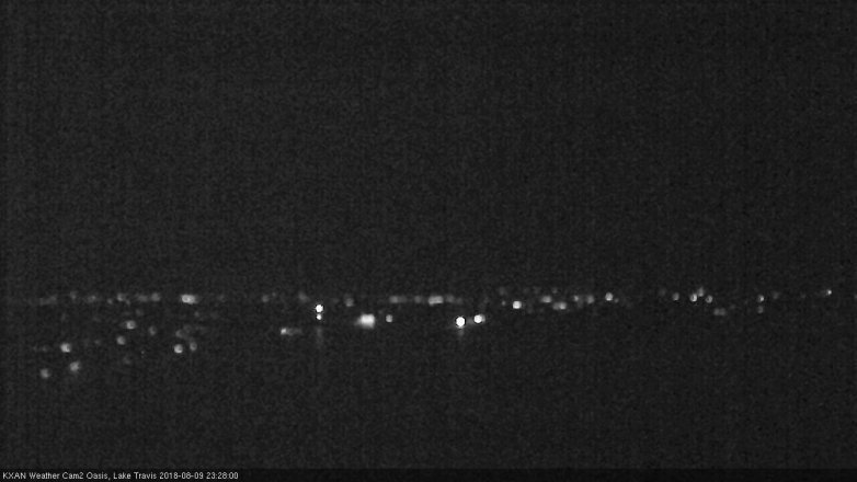 Lake Travis webcam, August 9, 2018 10:30 PM CT