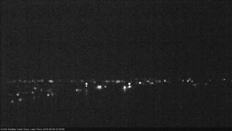 Lake Travis webcam, August 9, 2018 10:40 PM CT