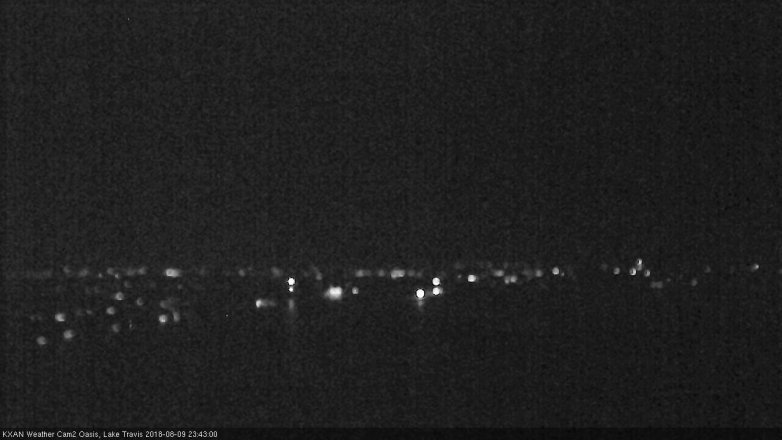 Lake Travis webcam, August 9, 2018 10:45 PM CT