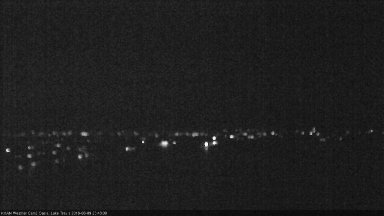 Lake Travis webcam, August 9, 2018 10:50 PM CT