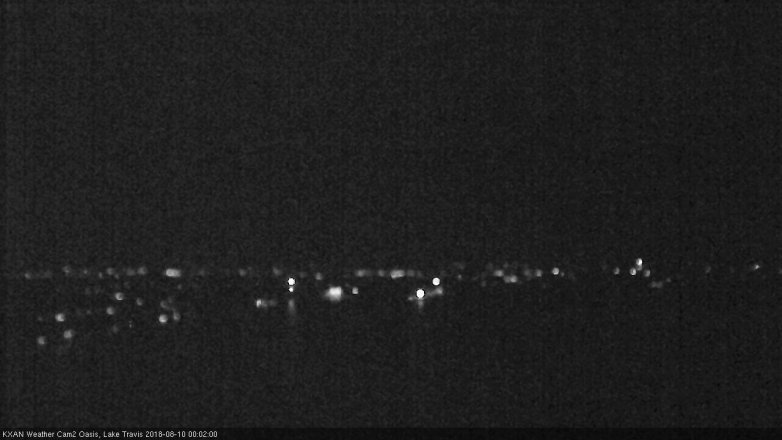 Lake Travis webcam, August 9, 2018 11:05 PM CT