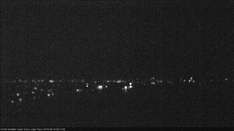 Lake Travis webcam, August 9, 2018 11:15 PM CT