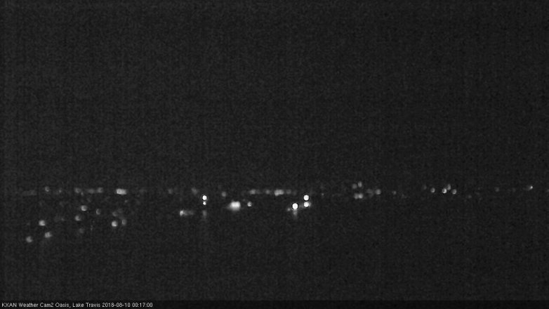 Lake Travis webcam, August 9, 2018 11:20 PM CT