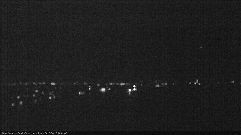 Lake Travis webcam, August 9, 2018 11:35 PM CT