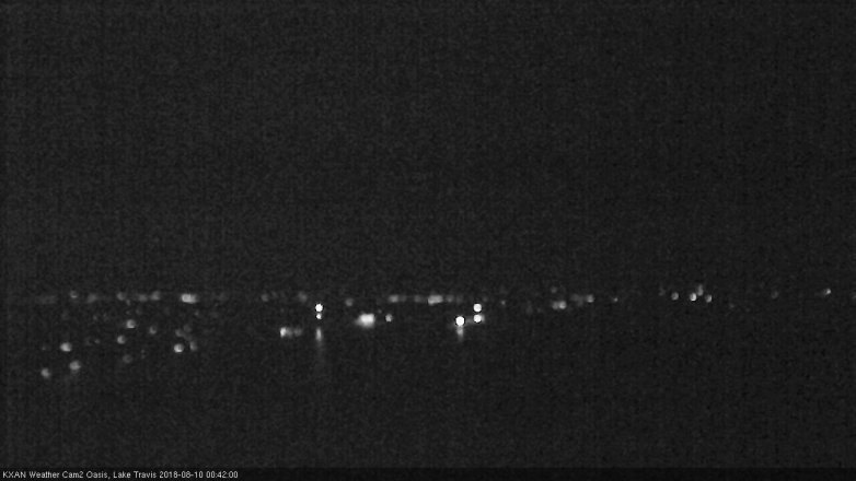 Lake Travis webcam, August 9, 2018 11:45 PM CT