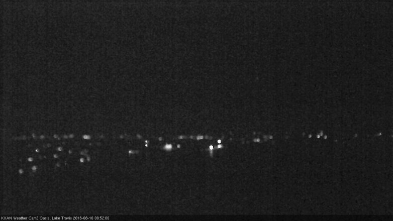 Lake Travis webcam, August 9, 2018 11:55 PM CT